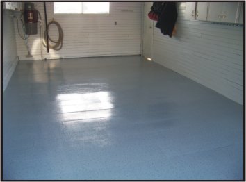 Garage Floor After the Pro Garage Floor Covering.